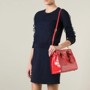 Michael Kors Dillon NS Croc Embossed Leather Purse